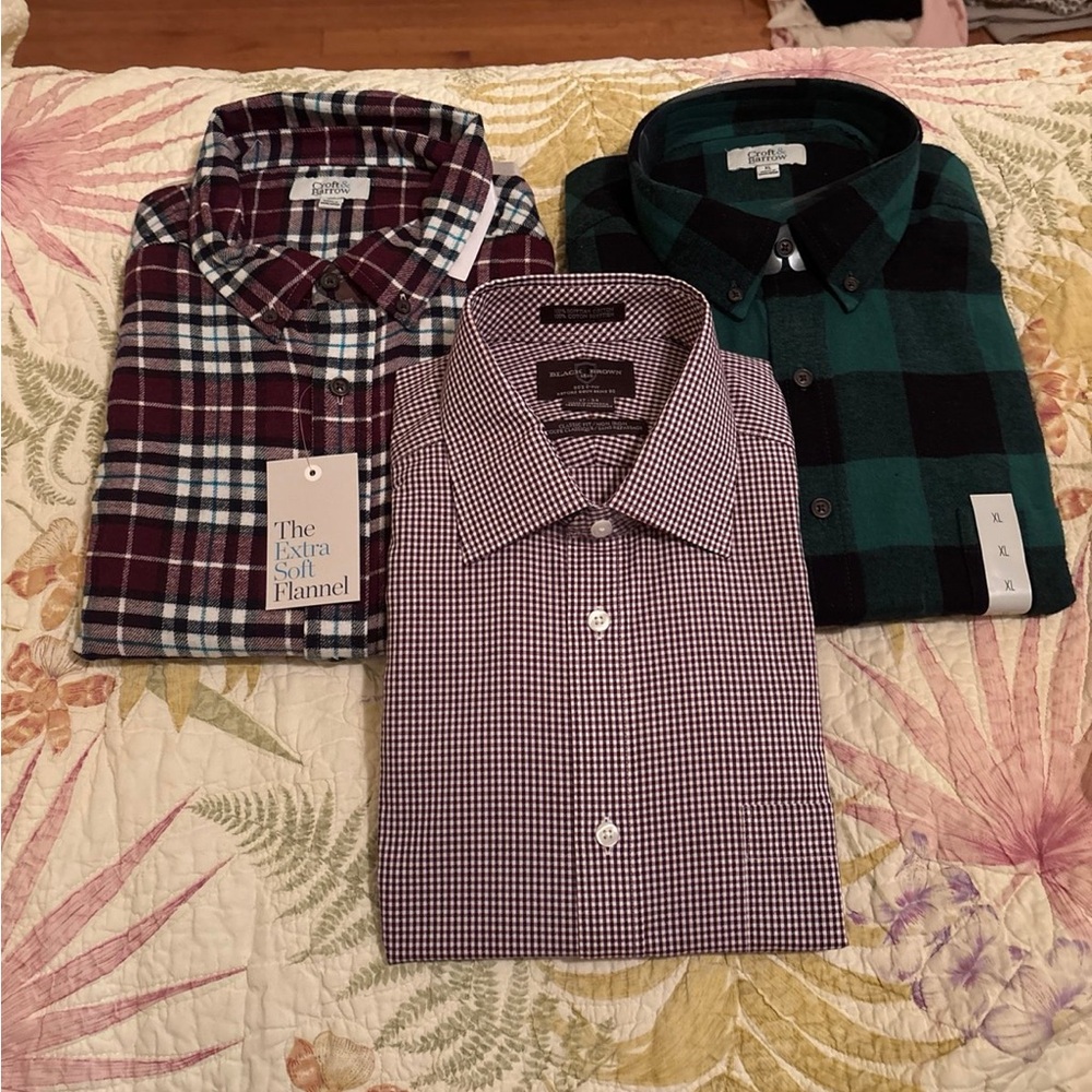 NWT flannels and dress shirt